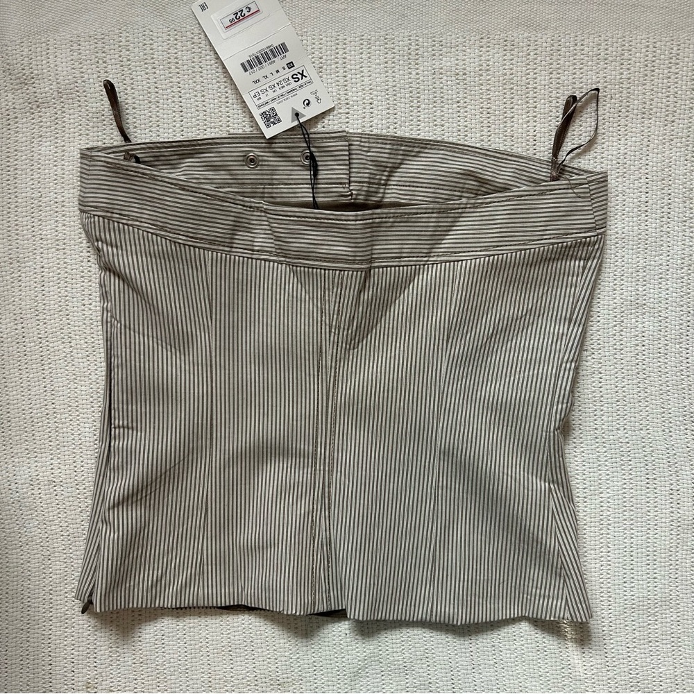 Zara Gray Pinstripe Bustier - Picture 6 of 9